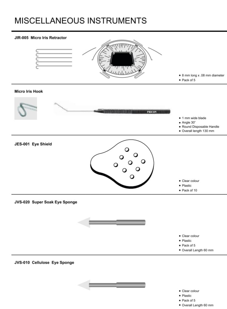 OPTHALMOLOGY Instruments